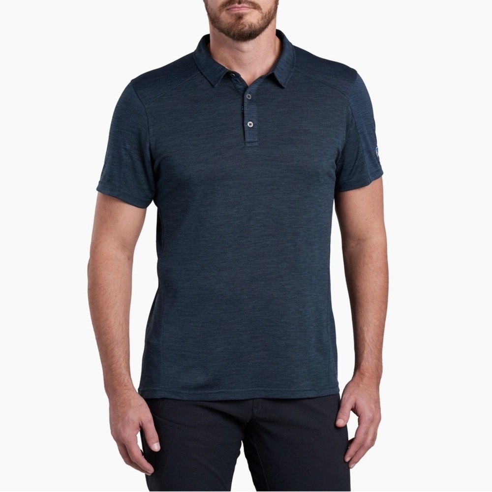 Kuhl Men's Engineered Navy Pirate Blue Polo Shirt Size XXL